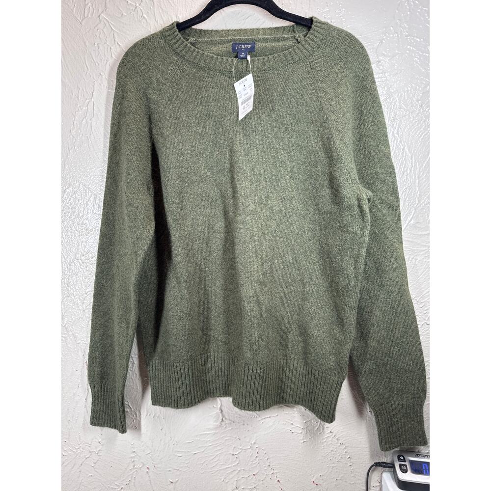 J.Crew Marled Olive Green Lambswool Blend Sweater Men's Size‎ Small NWT
